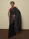 Neer Zari Handwoven Tussar Silk Saree - Black