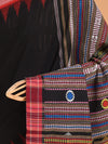 BOMKAI Cotton Handwoven Saree - Black