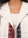 Handwoven Kotpad Medium Jacket - Ivory red black