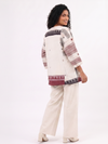 Handwoven Kotpad Medium Jacket - Ivory red black