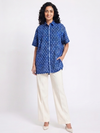 Handwoven Cotton Unisex Shirt - Blue
