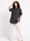 Handwoven Cotton Unisex Shirt - Black