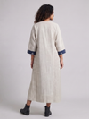 Handwoven Kotpad Kaftan Dress - Ivory Blue