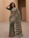Dabu Doop  Tussar Silk Sari -Green