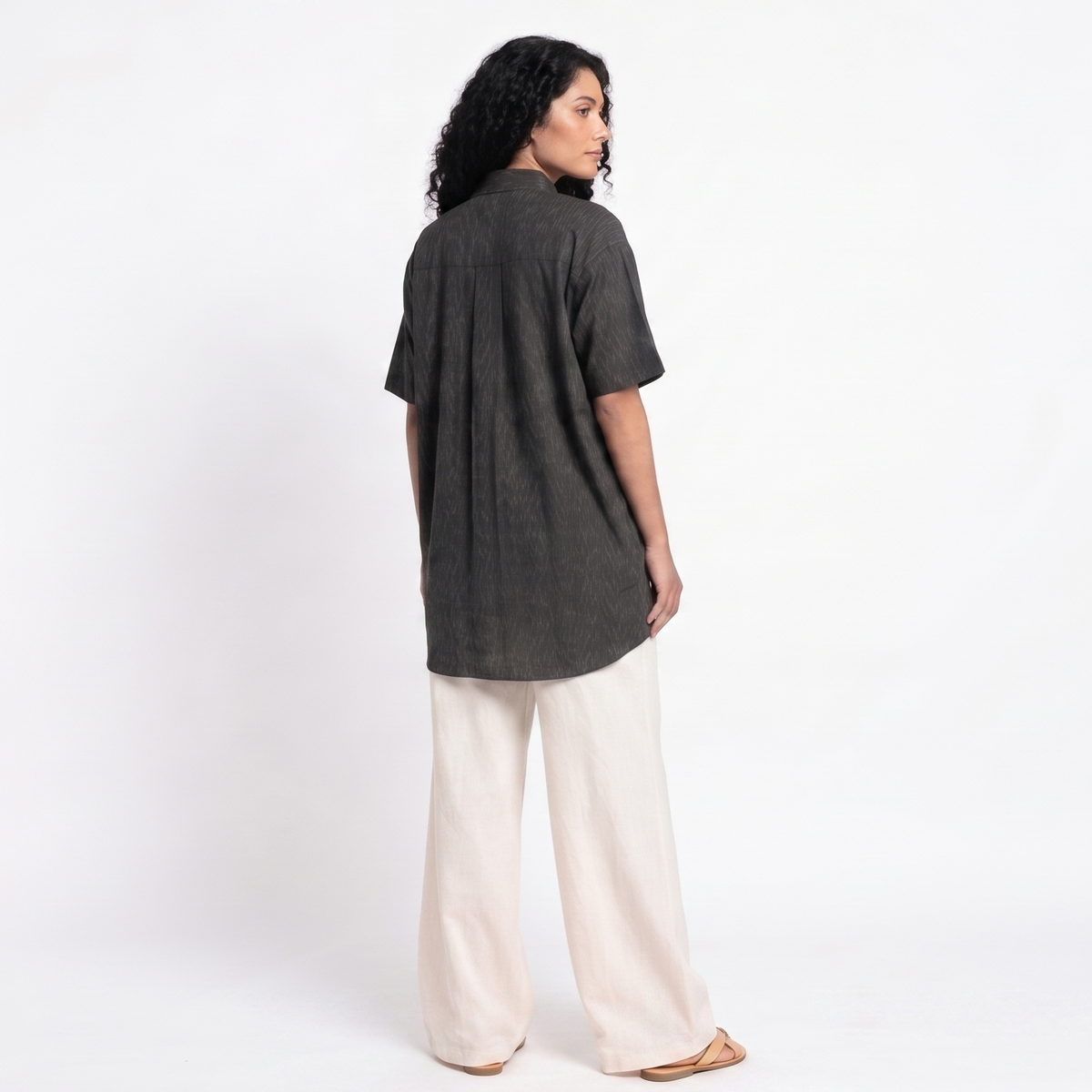 Handwoven Cotton Unisex Shirt - Black
