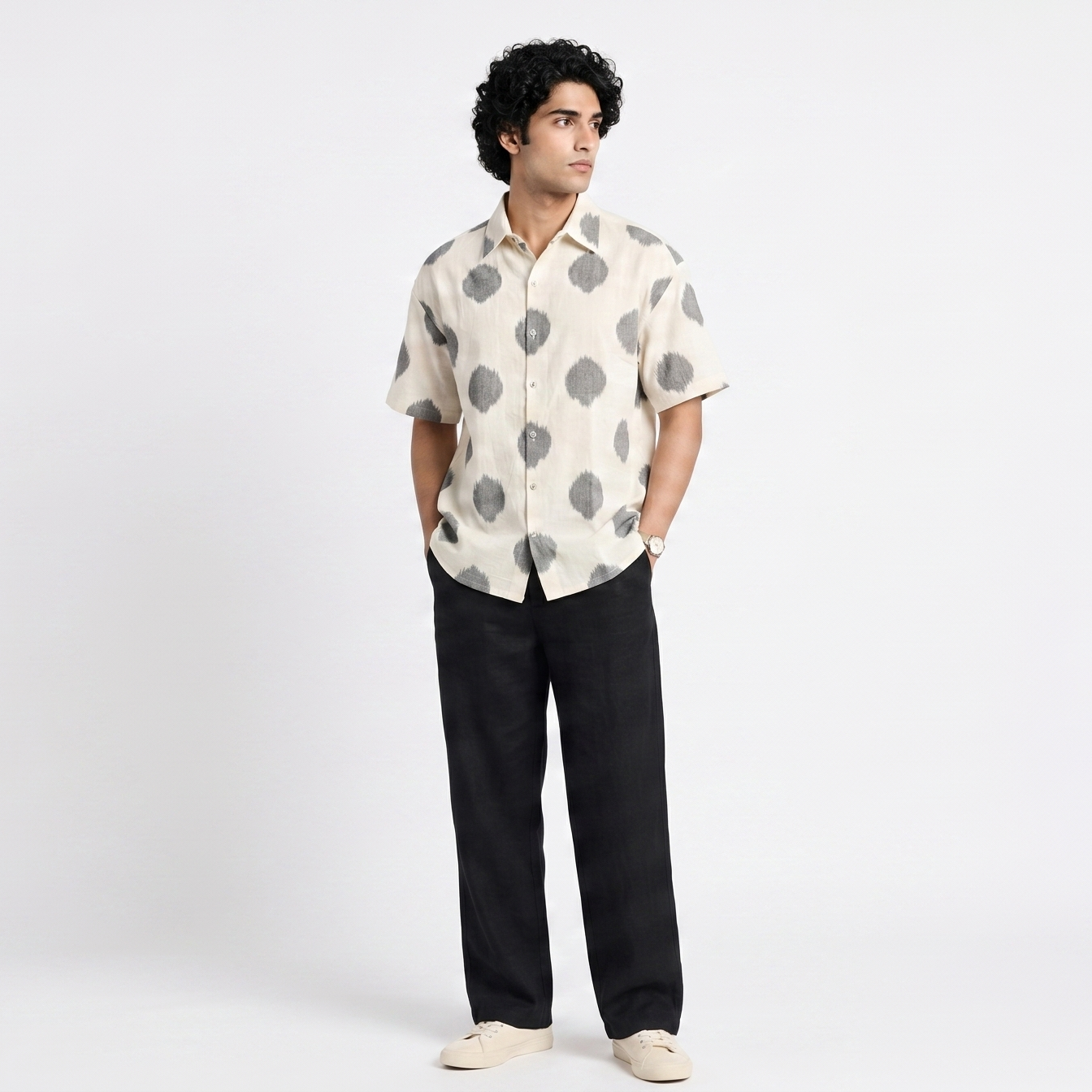 Handwoven Cotton Unisex Shirt - White