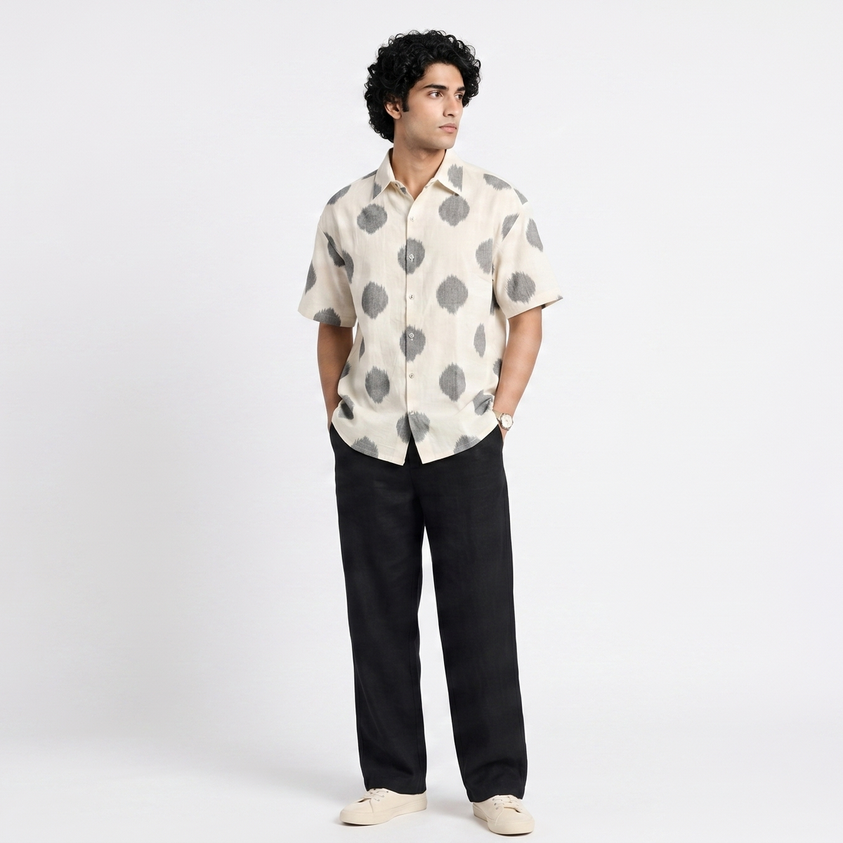 Handwoven Cotton Unisex Shirt - White
