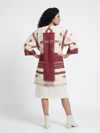 Handwoven Kotpad Medium Jacket - Ivory red