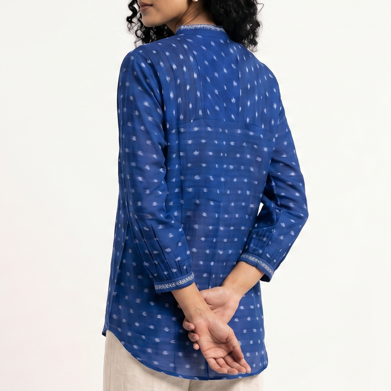 Handwoven Cotton Women's Shirt - Indigo