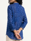 Handwoven Cotton Women's Shirt - Indigo