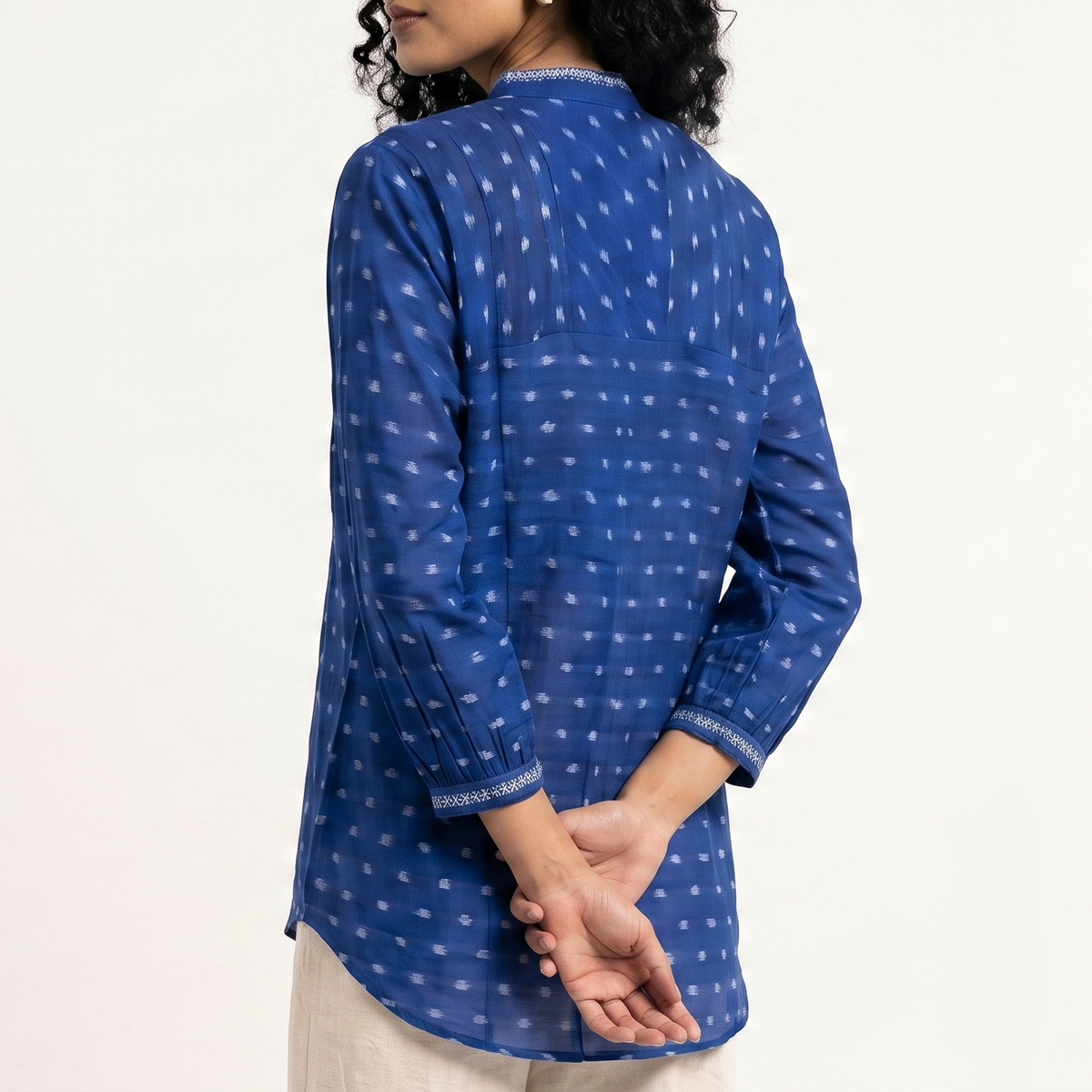 Handwoven Cotton Women's Shirt - Indigo