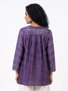 Handwoven Ikat Silk Tunic - Purple