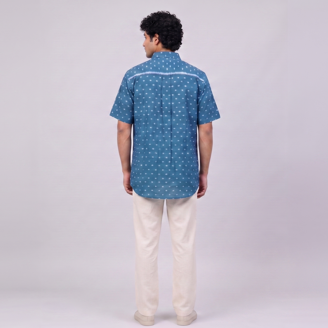 Handwoven Cotton Unisex Shirt - Indigo