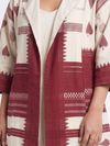 Handwoven Kotpad Medium Jacket - Ivory red