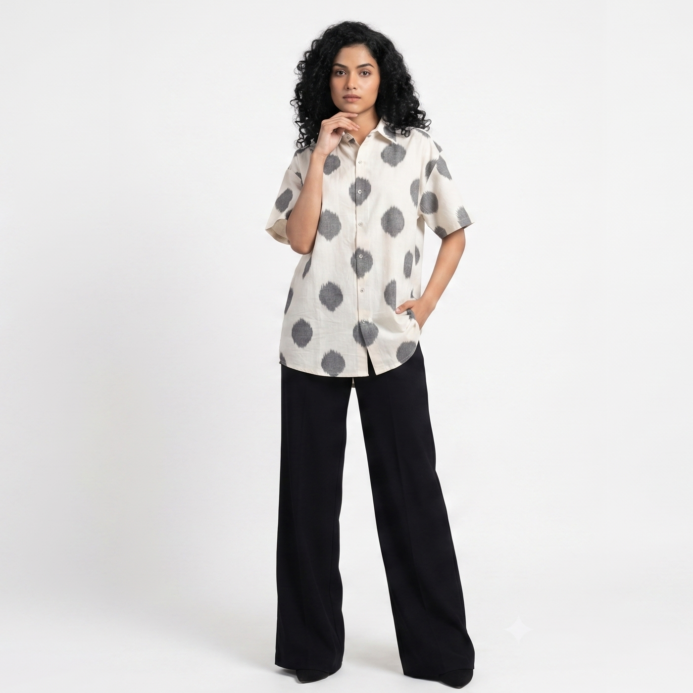 Handwoven Cotton Unisex Shirt - White
