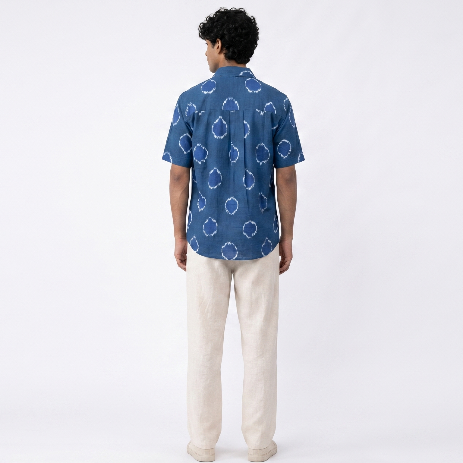 Handwoven Cotton Unisex Shirt - Cerulean
