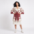 Handwoven Kotpad Medium Jacket - Ivory red