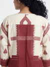 Handwoven Kotpad Medium Jacket - Ivory red
