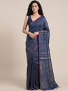 JHOOM Handwoven Tussar Silk Saree - Indigo
