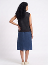 Handwoven Ikat Tussar Silk Vest-  Indigo