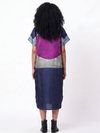Handwoven Ikat Silk Shirt Dress- Indigo
