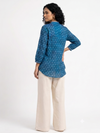 Handwoven Cotton Women's Shirt - Teal