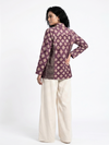 Handwoven Ikat  Ahimsa Tussar Silk Jacket- Purple