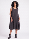 Handwoven Cotton Slip Dress- Black