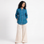 Handwoven Cotton Women's Shirt - Teal