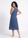 Handwoven Cotton Slip Dress- Blue