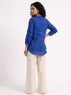 Handwoven Cotton Women's Shirt - Indigo