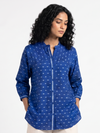 Handwoven Cotton Women's Shirt - Indigo