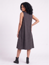 Handwoven Cotton Slip Dress- Black