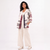 Handwoven Kotpad Medium Jacket - Ivory red black