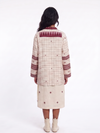 Handwoven Kotpad Medium Jacket - Ivory red