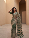 Dabu Doop  Tussar Silk Sari -Green