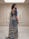 Dabu Doop  Tussar Silk Sari -Blue