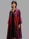 Handwoven Ikat Silk Double Collar Dress- Shunya Purple