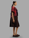 Handwoven Ikat Silk Paneled Jacket- Pink