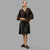 Handwoven Ikat Silk Reversible Jacket- Sarong Black