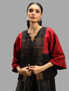 Handwoven Ikat Silk Reversible Jacket- Sarong Black