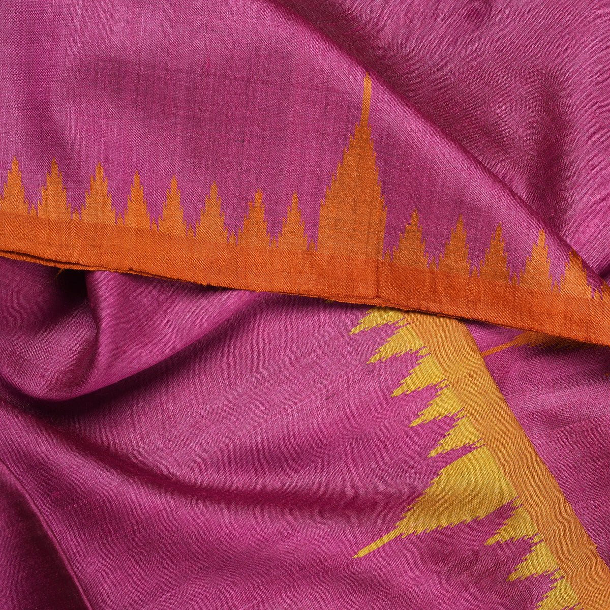 KUMBHA Handloom Tussar Silk Sari - Magenta