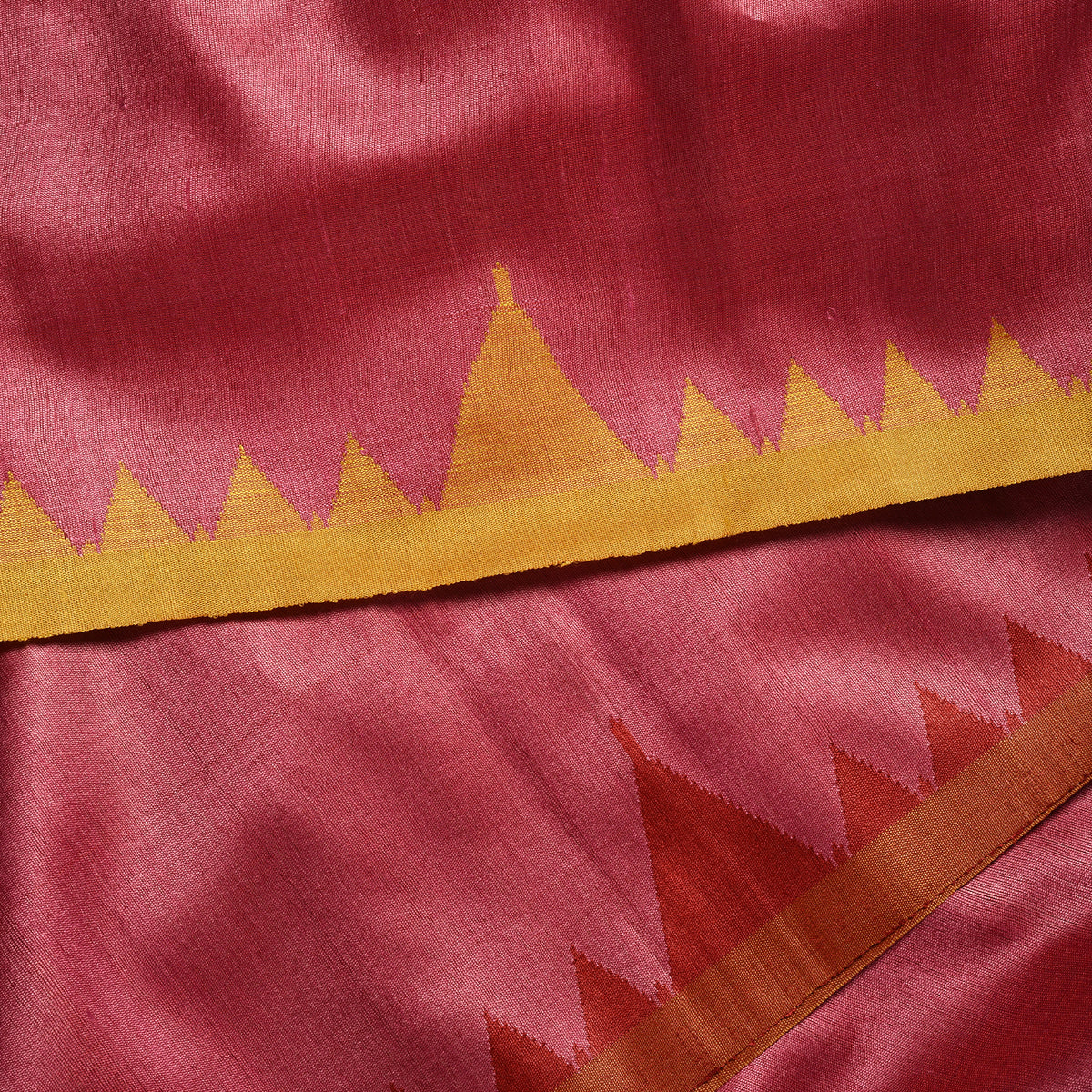 KUMBHA Handloom Tussar Silk Sari - Pink