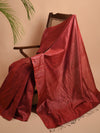 JHOOM Handwoven Tussar Silk Saree - Red