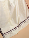 SANJUKTA Handwoven Silk Saree - Ivory