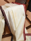 SANJUKTA Handwoven Silk Saree - Ivory