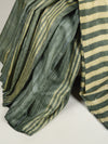 DABU STRIPES Tussar Silk Sari - Green