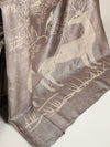 DABU DEER PRINT Tussar Silk Sari - Brown