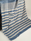DABU STRIPES Tussar Silk Sari - Blue