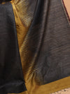 JWALA Handwoven Silk Ikat Saree - Black